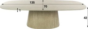 Konferenčný stôl 45-75 Centro 135x70cm 3D Ceramic Travertine - Komfort-nábytok
