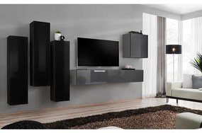 Obývacia stena Switch III Čierna /Grafit