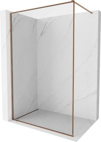 Mexen, Mexen Kioto-XF sprchová stena s rámom 80 x 202 cm, transparentná 10 mm, ružové zlato - 800-080-104-60-00-X