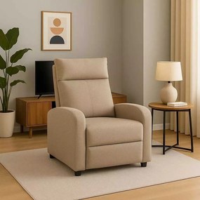 LuxuryForm DESIGN Televízne kreslo RUFO s polohovaním - béžové