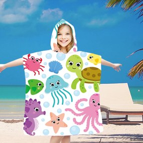 Detské pončo SPLASH farebné 60x120 cm