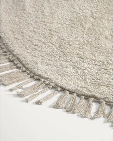 Krémovobiely bavlnený detský koberec ø100 cm Orwen – Kave Home