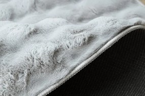 Koberec BUBBLE strieborný 21 štrukturálny 3D, kruh