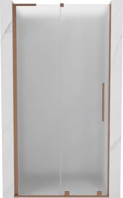 Mexen Velar L, posuvné sprchové dvere do otvoru 110 cm, 8mm sklo námraza, medená matná, 871-110-003-31-65