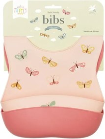 Sada 2 silikónových podbradníkov motýľ