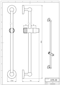 Novaservis - Posuvný držiak sprchy 100 cm Metalia 1 chróm, 6119,0