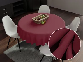 Biante Dekoračný okrúhly obrus Rongo RG-044 Tmavé bordó Ø 140 cm