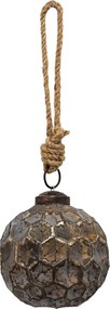 Medená antik sklenená ozdoba Coppen - Ø 7*7 cm