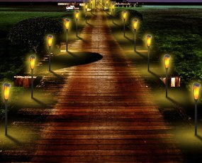 Solárna LED lampa TORCH Premium IP65 - 65 cm