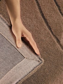 Vikosa, Kusový koberec Vikosa Arcura 106300 Brown kruh, 150x150 (priemer) kruh, hnedá, obývacia izba