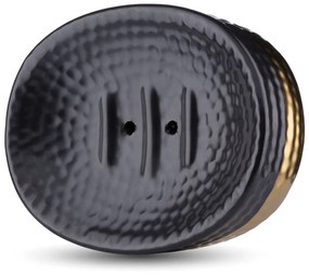 Sada kúpeľňových doplnkov Lumi, čierna/so zlatými prvkami