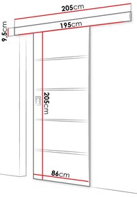 Posuvné dvere Tessa 80 (dub sonoma). Vlastná spoľahlivá doprava až k Vám domov. 1122317