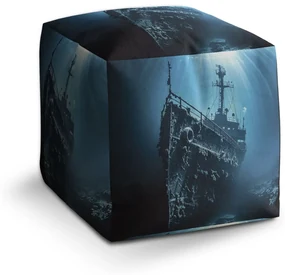 Sablio Taburet Cube Vrak lode na dne mora: 40x40x40 cm