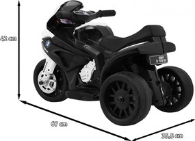Ramiz BMW S1000 RR Mini motorka na batérie pre deti Čierna + 3 kolesá + zvuky + LED