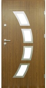 Dvere vchodové Malaga 90P Zlatý dub