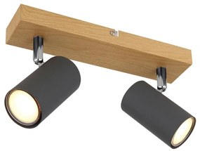 Globo 57911-2G - Bodové svietidlo ROBBY 2xGU10/35W/230V šedá/hnedá