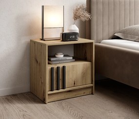 PIA Nočný stolík Nelly S51 - dub artisan / čierna