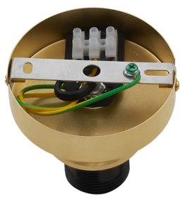 Dizajnové stropné svietidlo mosadz s jantárovým prechodovým sklom - Pillon