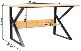 Písací stolík Torcor 140 (buk + čierna). Vlastná spoľahlivá doprava až k Vám domov. 1021166