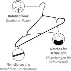 Kovové vešiaky v súprave 20 ks Sascha – Wenko