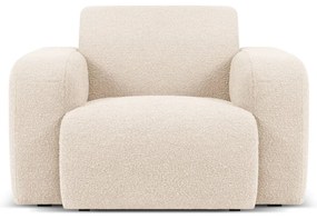 Béžové kreslo z textílie bouclé Molino – Micadoni Home