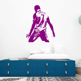 Veselá Stena Samolepka Futbalista Ronaldo Farba: fialová, Veľkosť: 40 x 51 cm