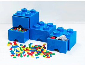 Modrý stolový box so zásuvkou LEGO®, 31 x 16 cm