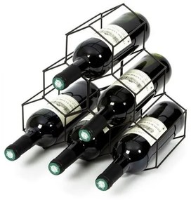 Stojan na fľaše vína Compactor Hexegon, 6 dielov