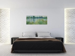 Obraz - Claude Monet, Banks of the Seine, reprodukcia (120x50 cm)