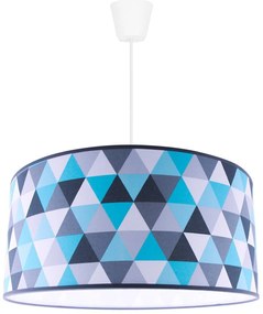 Závesné svietidlo Garo, 1x textilné tienidlo so vzorom (výber z 3 farieb), (výber z 3 farieb konštrukcie), (fi 44cm)