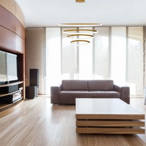 Toolight Toolight, závesné svietidlo 100cm, 60W, 3000K, LHJ010-CP4, zlatá matná, OSW-50003