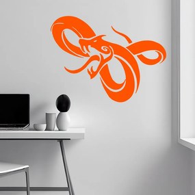 Veselá Stena Samolepka Had Farba: oranžová, Veľkosť: 40 x 30 cm