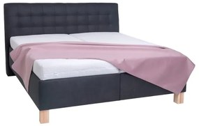 Čalúnená posteľ s úložným priestorom bez matraca VIOLET 160x200 cm antracit