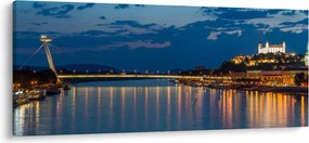 Obraz Bratislavy s hradom (120x50 cm)