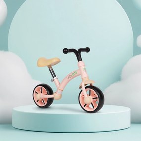 ECOTOYS Detské odrážadlo ECOTOYS, EVA kolesá s blokádou, nastaviteľné sedadlo 33–41 cm, ružové