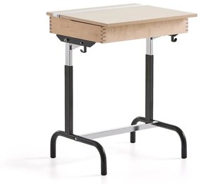 Školská lavica 188, vysokotlakový laminát, antracit/breza