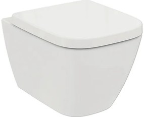 Sada závesného WC Ideal Standard i.life S hlboké splachovanie bez splachovacieho okraja lesklá biela s WC doskou T473801
