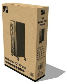 G21 Bromo olejový radiátor, 9 rebier, 2000 W,čierny, M