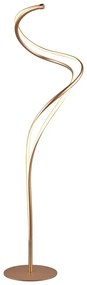 LED stojacia lampa s kovovým tienidlom v zlatej farbe (výška 160 cm) Nala – Trio Select