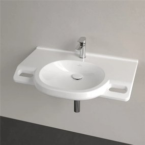 VILLEROY &amp; BOCH ViCare závesné umývadlo s otvorom, bez prepadu, 800 x 550 mm, biela alpská, s povrchom CeramicPlus, 412081R1