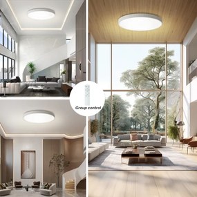 Brilagi - LED stmievateľné svietidlo POOL SMART LED/128W/230V Ø 100 cm Wi‑Fi Tuya biela s diaľkovým ovládaním