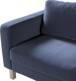 Poťah na sedačku Karlstad (nerozkladací, 2-miestny, krátky) farba produktu tmavomodrá látka zamatová