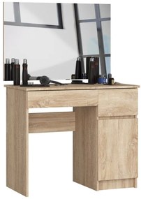 Toaletný stolík so zrkadlom CLP P-2/SL 900x600 pravý, dub sonoma