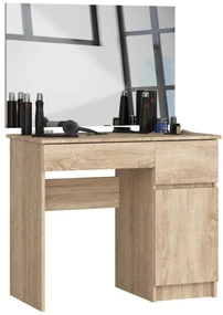 Toaletný stolík so zrkadlom CLP P-2/SL 900x600 pravý, dub sonoma