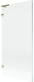 Mexen, Mexen Lunar L 1-krídlová vaňová zástena 90 x 150 cm, transparentná, zlatá - 897L-090-000-50-00