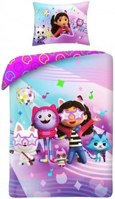 Bavlnené posteľné obliečky Gábinin kúzelný domček - motív Disko párty - 100% bavlna - 70x90 cm + 140x200 cm