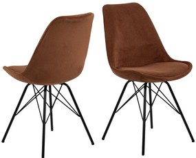 Actona 2x Jedálenská stolička Eris - hnedá / čierna