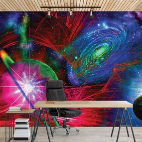 Fototapeta - Farebný abstraktný vesmír (254x184 cm)