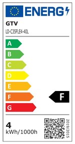 Neutrálna biela LED žiarovka E14, 4 W – GTV