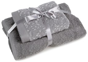 FROTÉ UTERÁK TAMINA SADA 50X90 CM, 70X140 CM SIVÁ